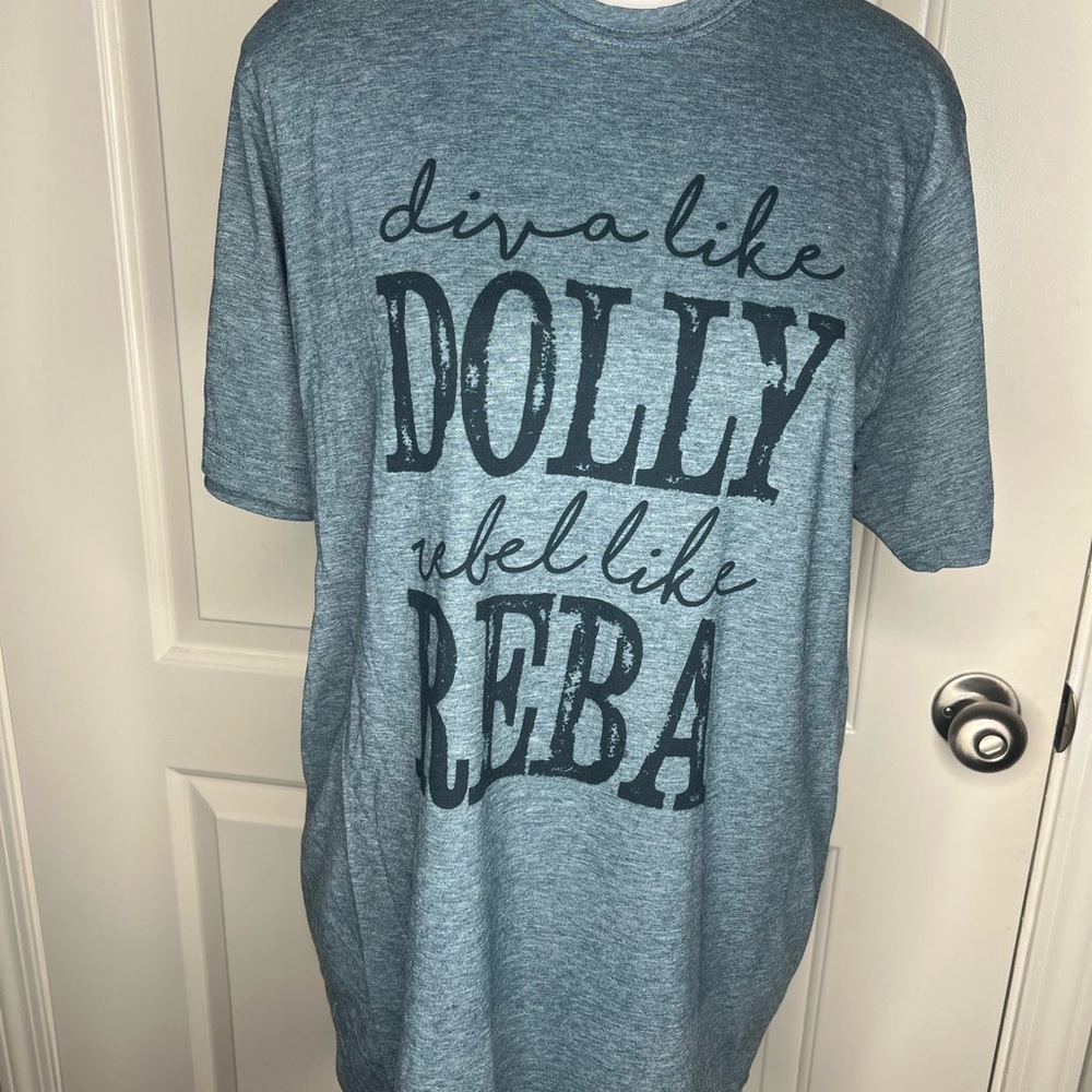 Next Level Apparel Blue Graphic Tee